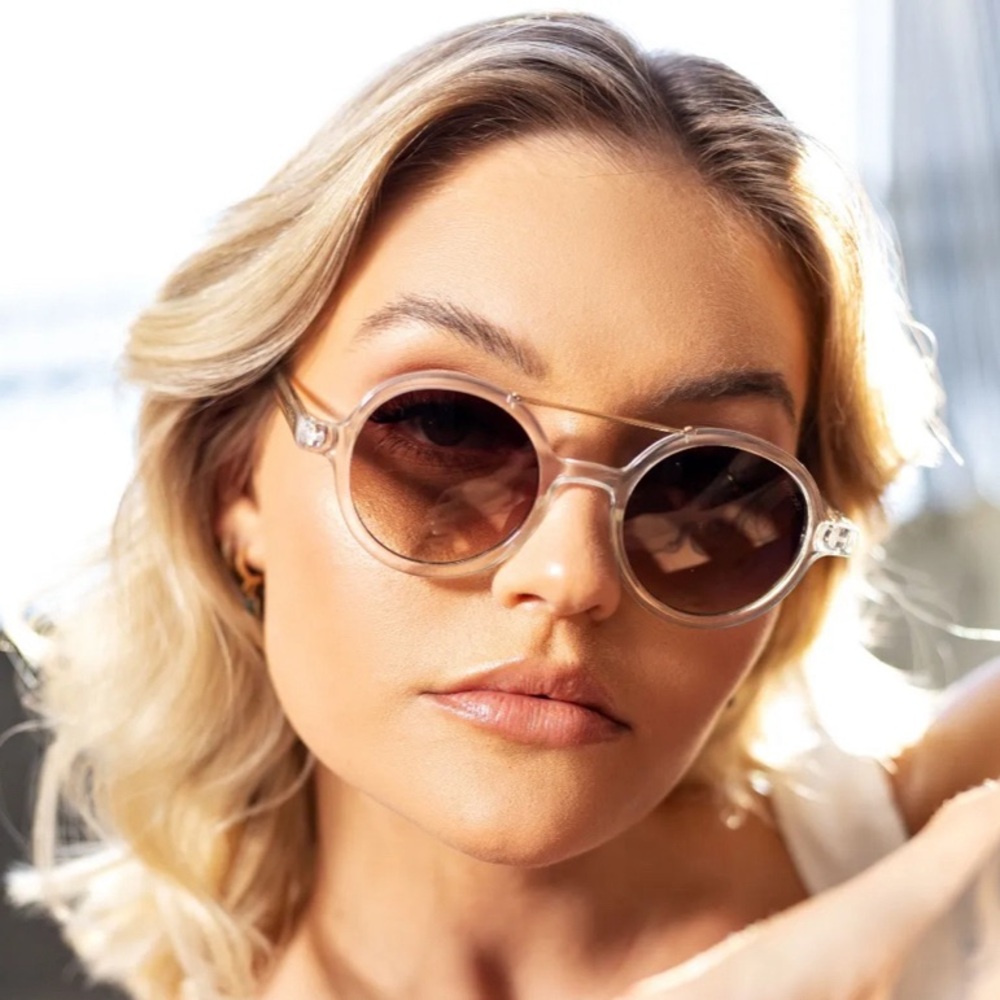 KOMONO sunglasses NEW Vivien Clear round gold UV400 - Picture 13 of 16